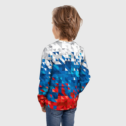 Детский лонгслив Россия / 3D-принт – фото 4