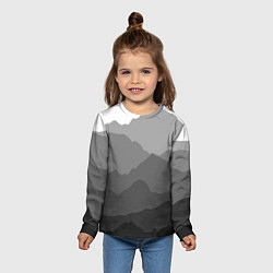 Лонгслив детский Горы, цвет: 3D-принт — фото 2