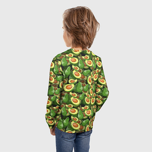 Детский лонгслив Avocado / 3D-принт – фото 4