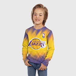 Лонгслив детский Los Angeles Lakers, цвет: 3D-принт — фото 2