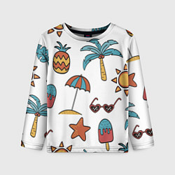 Лонгслив детский Отпуск, цвет: 3D-принт