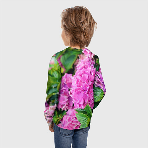 Детский лонгслив Гортензия / 3D-принт – фото 4