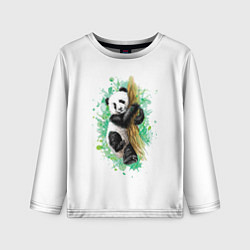Лонгслив детский Панда, цвет: 3D-принт