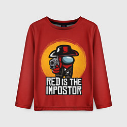 Лонгслив детский Red Is The Impostor, цвет: 3D-принт