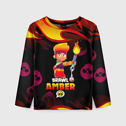 Лонгслив детский BRAWL STARS AMBER, цвет: 3D-принт