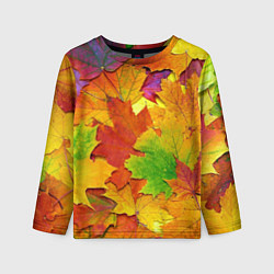 Лонгслив детский Осенние листья, цвет: 3D-принт