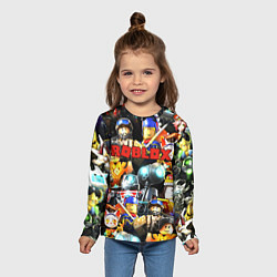 Лонгслив детский ROBLOX, цвет: 3D-принт — фото 2