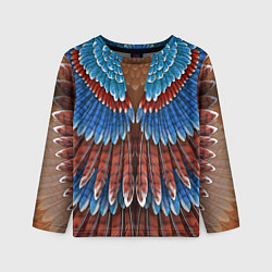 Детский лонгслив Оперение: сойка