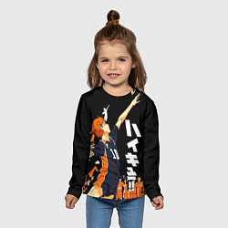 Лонгслив детский ВОЛЕЙБОЛ!! HAIKYUU!!, цвет: 3D-принт — фото 2