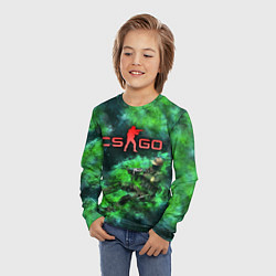 Лонгслив детский CS GO Green rage, цвет: 3D-принт — фото 2