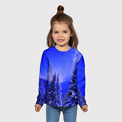 Лонгслив детский Зимний лес, цвет: 3D-принт — фото 2