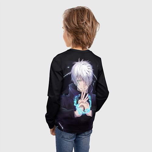 Детский лонгслив ГОДЖО САТОРУ GOJO SATORU / 3D-принт – фото 4
