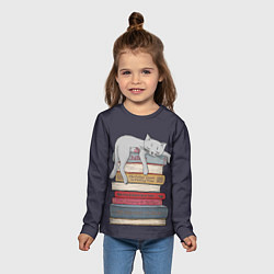 Лонгслив детский Relax Cat, цвет: 3D-принт — фото 2