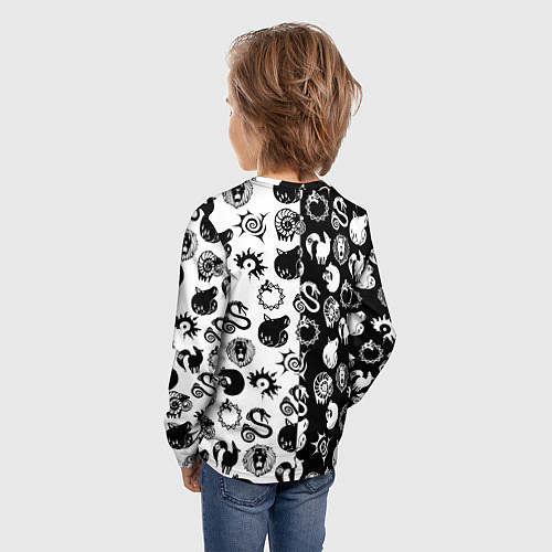 Детский лонгслив ЭМБЛЕМЫ МАГИЧЕСКАЯ БИТВА JK / 3D-принт – фото 4