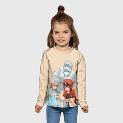 Лонгслив детский Клетки за работой, цвет: 3D-принт — фото 2