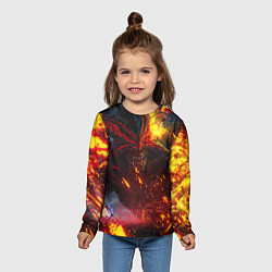 Лонгслив детский Path of Exile Fire Demon Z, цвет: 3D-принт — фото 2
