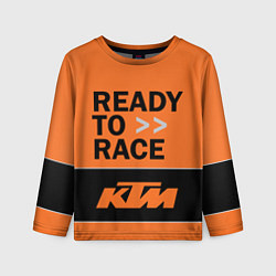 Лонгслив детский KTM READY TO RACE Z, цвет: 3D-принт