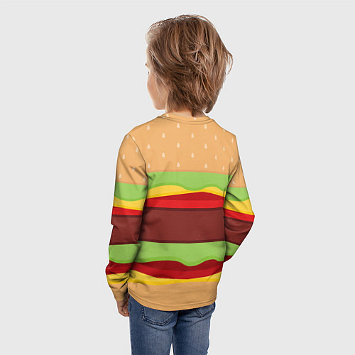 Детский лонгслив Бутерброд / 3D-принт – фото 4
