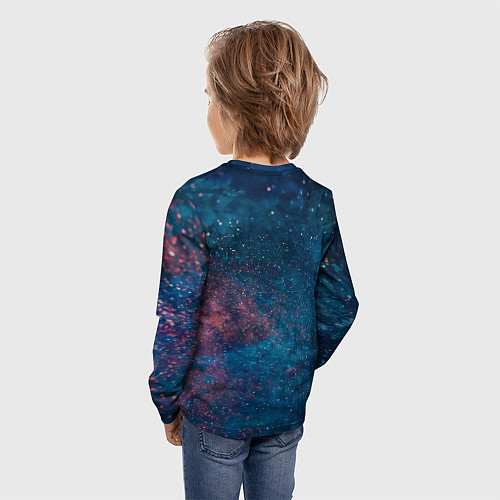 Детский лонгслив Милый ленивец в космосе / 3D-принт – фото 4