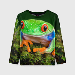 Детский лонгслив Тропическая лягушка