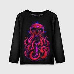 Лонгслив детский Череп Осьминог Octopus Skull, цвет: 3D-принт