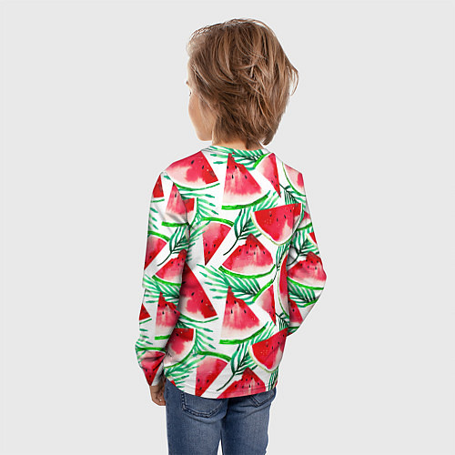 Детский лонгслив Арбузное настроение / 3D-принт – фото 4