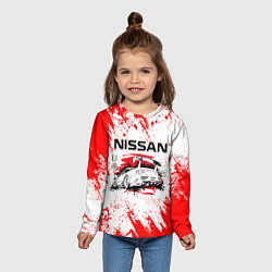Лонгслив детский Nissan, цвет: 3D-принт — фото 2