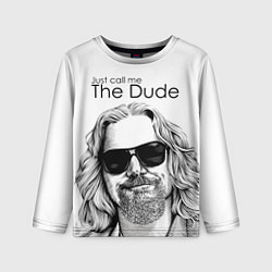 Детский лонгслив Just call me the Dude