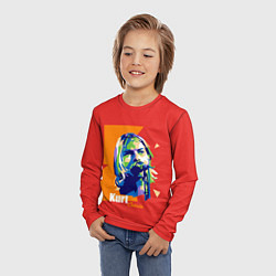 Лонгслив детский Kurt Cobain, цвет: 3D-принт — фото 2