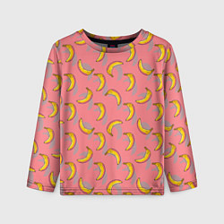 Лонгслив детский Банановое лето, цвет: 3D-принт