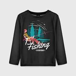 Лонгслив детский Рыбалка Fishing, цвет: 3D-принт