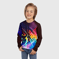 Лонгслив детский Цифровая радуга, цвет: 3D-принт — фото 2