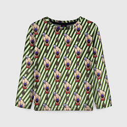 Лонгслив детский ICE SCREAM зеленый паттерн, цвет: 3D-принт