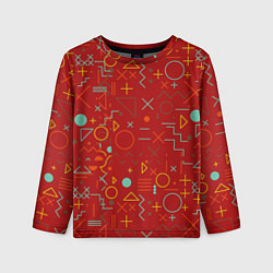 Лонгслив детский Mathematics Geometry Geometric, цвет: 3D-принт