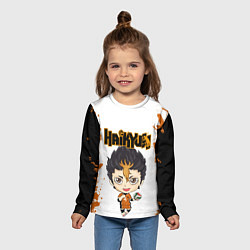 Лонгслив детский Юу Нишиноя Nishinoya Yu Z, цвет: 3D-принт — фото 2