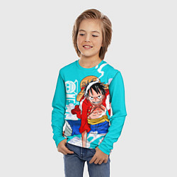 Лонгслив детский Ван-Пис, Гому Гому но Ми, цвет: 3D-принт — фото 2