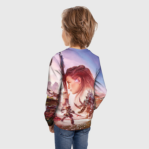 Детский лонгслив Элой Horizon Forbidden West DE / 3D-принт – фото 4