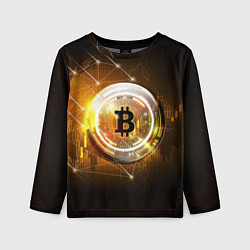 Лонгслив детский КРИПТОВАЛЮТА БИТКОИН, цвет: 3D-принт