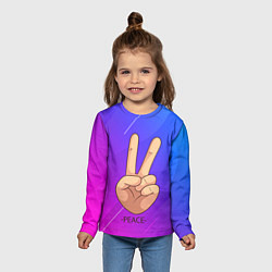 Лонгслив детский ВСЕМ МИР PEACE Z, цвет: 3D-принт — фото 2