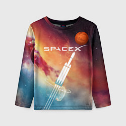 Лонгслив детский Space X, цвет: 3D-принт