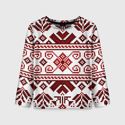 Лонгслив детский Вязанный свитер, цвет: 3D-принт