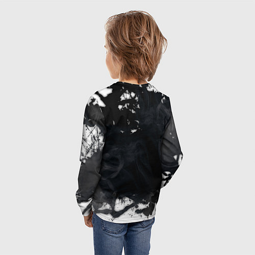 Детский лонгслив ХЕЛЛУОИН ПРИВЕДЕНИЕ БУ! HALLOWEEN GHOST BOO! / 3D-принт – фото 4