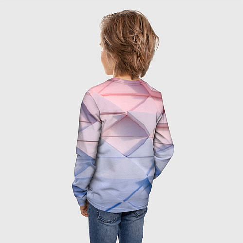 Детский лонгслив Треугольники для тебя / 3D-принт – фото 4