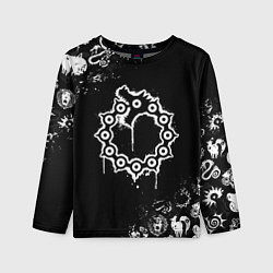 Лонгслив детский 7 СМЕРТНЫХ ГРЕХОВ МЕЛОДИАС СИМВОЛ ДРАКОН, цвет: 3D-принт