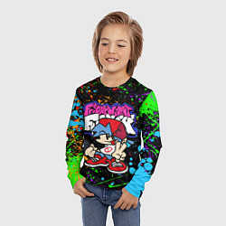 Лонгслив детский FRIDAY NIGHT FUNKIN БРЫЗГИ КРАСОК, ГЕРОЙ, цвет: 3D-принт — фото 2