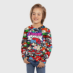 Лонгслив детский FRIDAY NIGHT FUNKIN ВСЕ ПЕРСОНАЖИ, цвет: 3D-принт — фото 2
