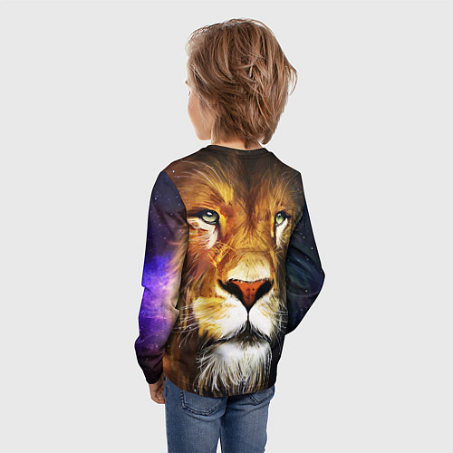 Детский лонгслив Лев царь зверей / 3D-принт – фото 4