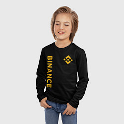 Лонгслив детский БИНАНС ЛОГО КАРБОН BINANCE LOGO, цвет: 3D-принт — фото 2