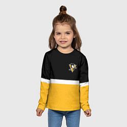 Лонгслив детский Питтсбург Пингвинз НХЛ, цвет: 3D-принт — фото 2