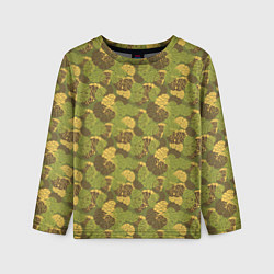 Детский лонгслив Мозги камуфляж